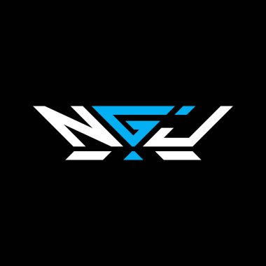 NGJ harfli logo vektör tasarımı, NGJ basit ve modern logo. NGJ lüks alfabe tasarımı  