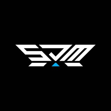 SJM harfli logo vektör tasarımı, SJM basit ve modern logo. SJM lüks alfabe tasarımı  