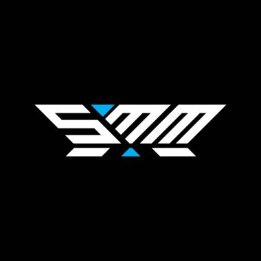 SMM harf logo vektör tasarımı, SMM basit ve modern logo. SMM lüks alfabe tasarımı  