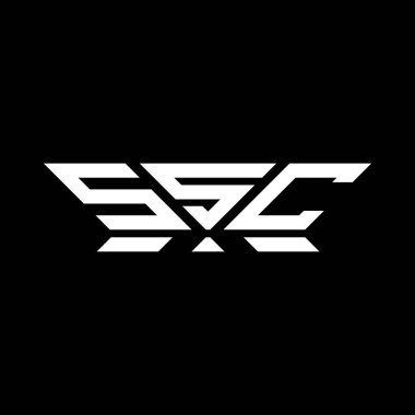 SSC harfli logo vektör tasarımı, SSC basit ve modern logo. SSC lüks alfabe tasarımı  
