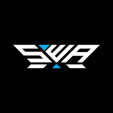 SWA harfli logo vektör tasarımı, SWA basit ve modern logosu. Swa lüks alfabe dizaynı  