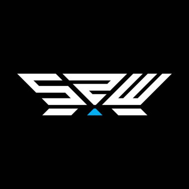 SZW harfli logo vektör tasarımı, SZW basit ve modern logo. SZW lüks alfabe tasarımı  