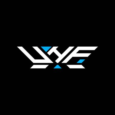 UHF harfi logo vektör tasarımı, UHF basit ve modern logo. UHF lüks alfabe tasarımı  