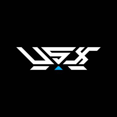 USX harfli logo vektör tasarımı, USX basit ve modern logo. USX lüks alfabe tasarımı  