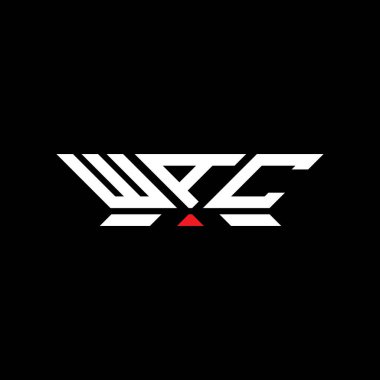 WAC harfli logo vektör tasarımı, WAC basit ve modern logo. WAC lüks alfabe tasarımı  