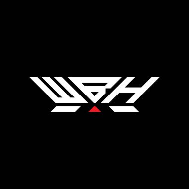 WBH harfli logo vektör tasarımı, WBH basit ve modern logosu. WBH lüks alfabe tasarımı  