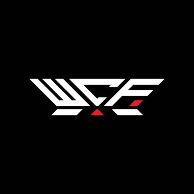 WCF harfli logo vektör tasarımı, WCF basit ve modern logo. WCF lüks alfabe tasarımı  