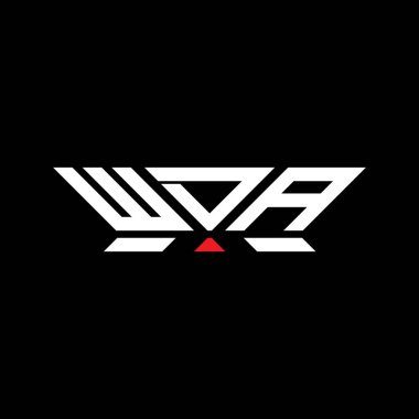 WDA harfli logo vektör tasarımı, WDA basit ve modern logosu. WDA lüks alfabe tasarımı  