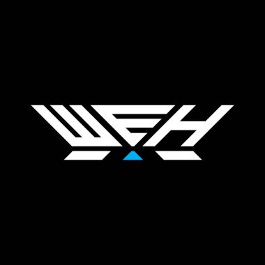 WEH harfli logo vektör tasarımı, WEH basit ve modern logosu. WEH lüks alfabe tasarımı  