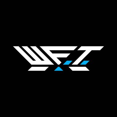 WFT harfi logo vektör tasarımı, WFT basit ve modern logo. WFT lüks alfabe tasarımı  
