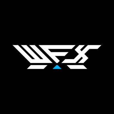 WFX harfli logo vektör tasarımı, WFX basit ve modern logo. WFX lüks alfabe tasarımı  