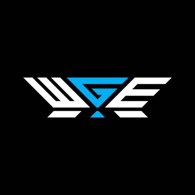 WGE harfli logo vektör tasarımı, WGE basit ve modern logo. WGE lüks alfabe tasarımı  