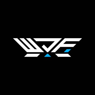 WJF harfli logo vektör tasarımı, WJF basit ve modern logo. WJF lüks alfabe tasarımı  