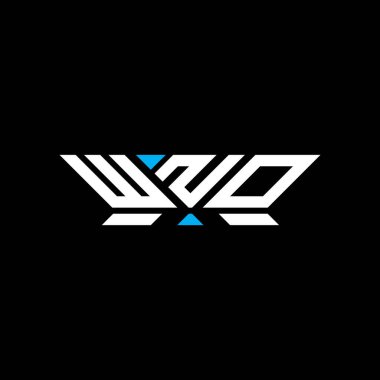 WNO harfli logo vektör tasarımı, WNO basit ve modern logo. WNO lüks alfabe tasarımı  