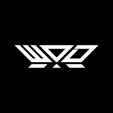 WOD harfi logo vektör tasarımı, WOD basit ve modern logo. WOD lüks alfabe tasarımı  