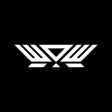 Wow harfli logo vektör tasarımı, WOW basit ve modern logo. Vay canına, lüks alfabe tasarımı.  