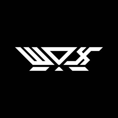 WOX harfli logo vektör tasarımı, WOX basit ve modern logo. WOX lüks alfabe tasarımı  