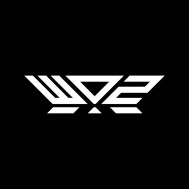 WOZ harfli logo vektör tasarımı, WOZ basit ve modern logo. WOZ lüks alfabe tasarımı  