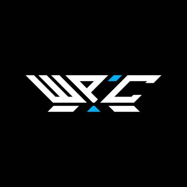 WPC harfli logo vektör tasarımı, WPC basit ve modern logo. WPC lüks alfabe tasarımı  