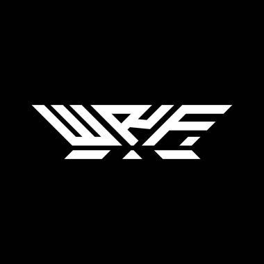 WRF harfli logo vektör tasarımı, WRF basit ve modern logo. WRF lüks alfabe tasarımı  