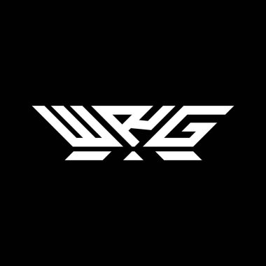 WRG harfli logo vektör tasarımı, WRG basit ve modern logo. WRG lüks alfabe tasarımı  