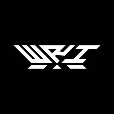 WRI harfi logo vektör tasarımı, WRI basit ve modern logo. WRI lüks alfabe tasarımı  