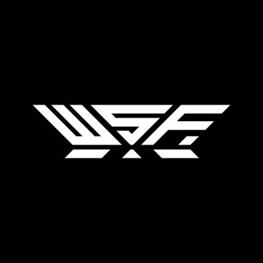 WSF harfli logo vektör tasarımı, WSF basit ve modern logo. WSF lüks alfabe tasarımı  