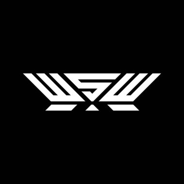 WSW harfli logo vektör tasarımı, WSW basit ve modern logo. WSW lüks alfabe tasarımı  