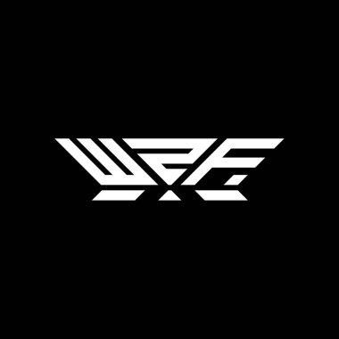 WZF harfli logo vektör tasarımı, WZF basit ve modern logo. WZF lüks alfabe tasarımı  