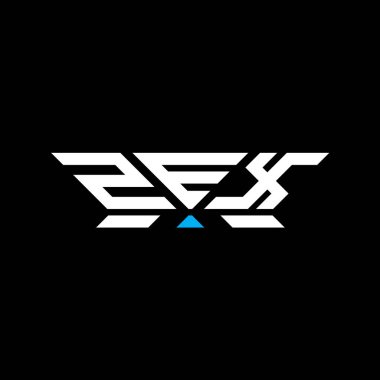 ZEX harfli logo vektör tasarımı, ZEX basit ve modern logo. ZEX lüks alfabe tasarımı  