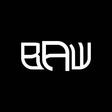 BAW logo tasarımı, BAW basit ve modern logo. BAW lüks alfabe tasarımı  