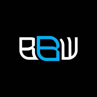 BBW logo tasarımı, BBW basit ve modern logo. BBW lüks alfabe tasarımı  