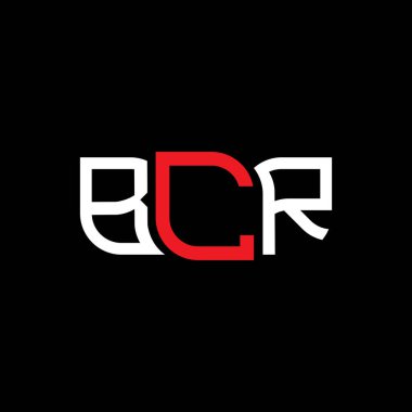 BCR logo tasarımı, BCR basit ve modern logo. BCR lüks alfabe tasarımı  
