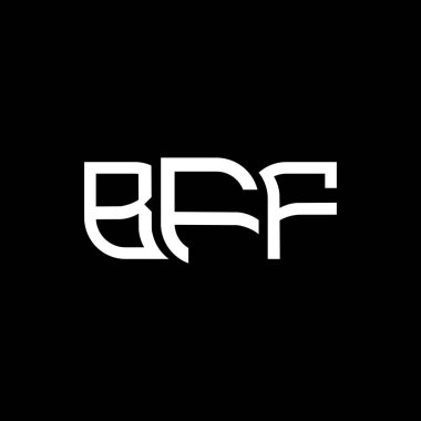 BFF logo tasarımı, BFF basit ve modern logo. En iyi arkadaş lüks alfabe tasarımı  