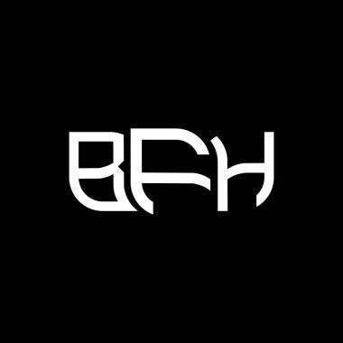 BFH logo tasarımı, BFH basit ve modern logo. BFH lüks alfabe tasarımı  