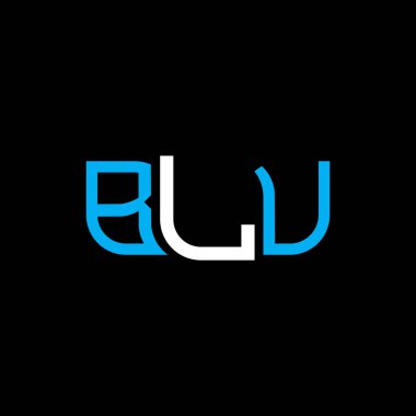 BLU logo tasarımı, BLU basit ve modern logo. BLU lüks alfabe tasarımı  