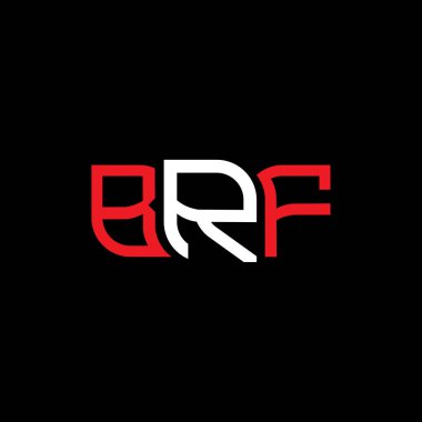 BRF logo tasarımı, BRF basit ve modern logo. BRF lüks alfabe tasarımı  