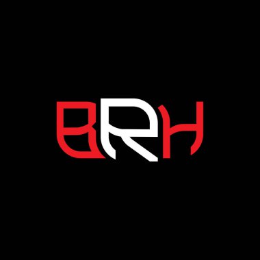 BRH logo tasarımı, BRH basit ve modern logo. BRH lüks alfabe tasarımı  