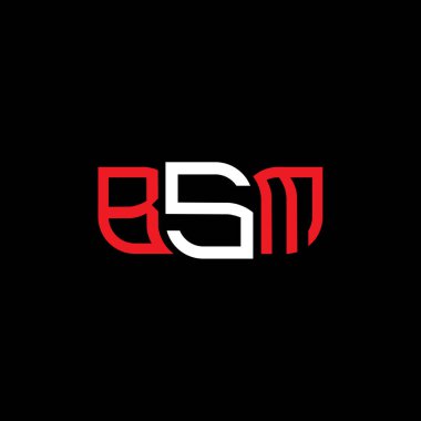 BSM logo tasarımı, BSM basit ve modern logo. BSM lüks alfabe tasarımı  