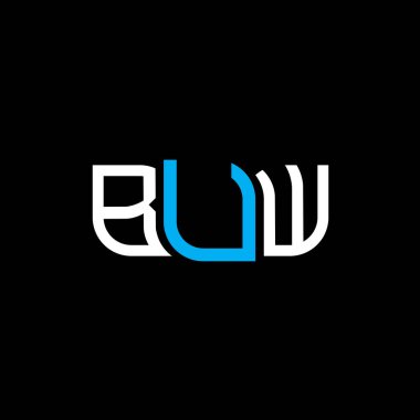 BUW logo tasarımı, BUW basit ve modern logo. BUW lüks alfabe tasarımı  