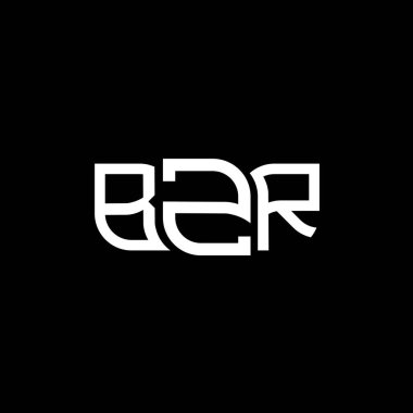 BZR logo tasarımı, BZR basit ve modern logo. BZR lüks alfabe tasarımı  