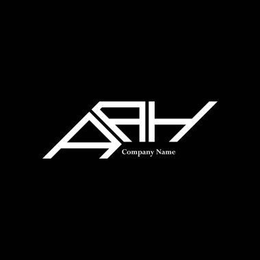 AAH logo tasarımı, AAH basit ve modern logo. Lüks alfabe tasarımı  