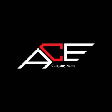 ACE logo tasarımı, ACE basit ve modern logo. ACE lüks alfabe tasarımı  