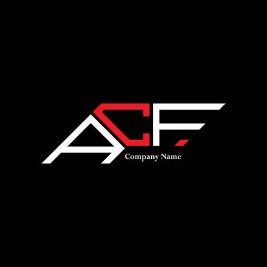 ACF logo tasarımı, ACF basit ve modern logo. ACF lüks alfabe tasarımı  