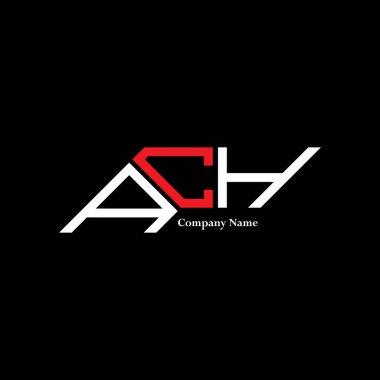ACH logo tasarımı, ACH basit ve modern logo. ACH lüks alfabe tasarımı  