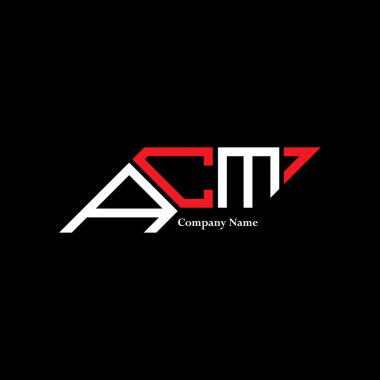 ACM logo tasarımı, ACM basit ve modern logo. ACM lüks alfabe tasarımı  