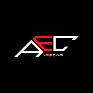 AEC logo tasarımı, AEC basit ve modern logo. AEC lüks alfabe tasarımı  