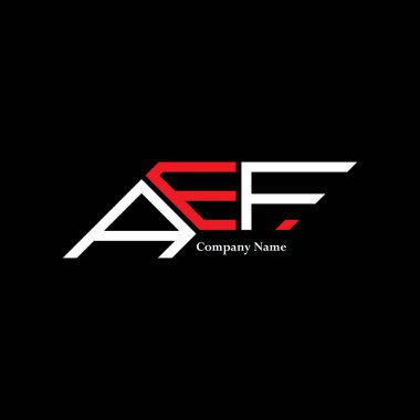 AEF logo tasarımı, AEF basit ve modern logo. AEF lüks alfabe tasarımı  