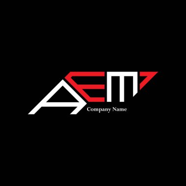 AEM logo tasarımı, AEM basit ve modern logo. AEM lüks alfabe tasarımı  
