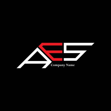 AES logo tasarımı, AES basit ve modern logo. AES lüks alfabe tasarımı  